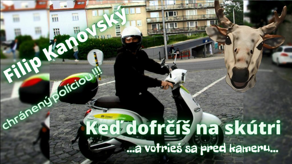 Keď Filip Melešovec dofrčí na scootri rovno pred kameru....a je chránený políciou !!!